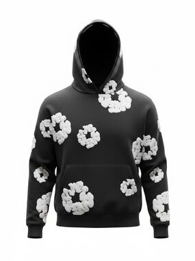 NWT Denim Tears Cotton Wreath Pullover Hoodie Black Size Medium